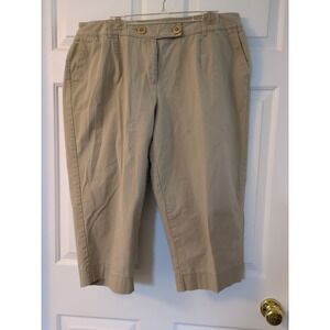Talbot's Classic Tan Khaki Stretch Petite Capris Size 20WP